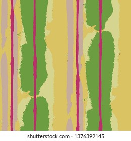 Grunge Stripes. Painted Lines. Texture with Vertical Dry Brush Strokes. Scribbled Grunge Rapport for Sportswear, Fabric, Cloth. Retro Vector Background