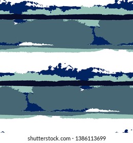 Grunge Stripes. Painted Lines. Texture with Horizontal Brush Strokes. Scribbled Grunge Rapport for Cloth, Fabric, Textile. Rustic Vector Background