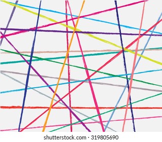 Grunge stripes pattern. Color brush strokes pattern. Vector illustration.
