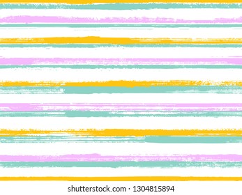 Grunge stripes seamless vector background pattern. Unique minimalist design. Dry paintbrush stripes grunge backdrop print design. Ink paint lines textured background. Rough texture lines pattern.