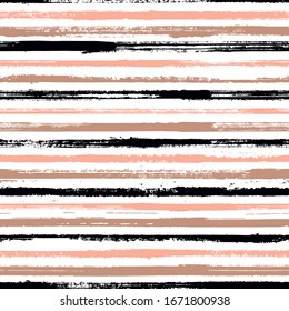 Grunge stripes seamless vector background pattern. Simple backdrop grafitti. Dry paintbrush stripes grunge backdrop print design. Linen lines minimal pattern. Dry ink art lines background.