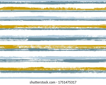 Grunge stripes seamless vector background pattern. Seamless casual lines background. Dry paintbrush stripes grunge backdrop print design. Trendy colors design. Lines art tablecloth pattern.