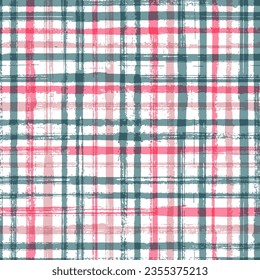 Grunge stripes seamless vector background pattern. T-shirt fashion line pattern. Dry paintbrush stripes grunge backdrop print design. Modern sketch graphics. Retro background with lines texture.