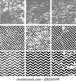 Grunge stripes with texture. Vector illustration