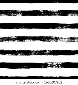 Grunge strips seamless pattern. Abstract texture hand drawn with a ink brush strokes. Vector Monochrome Scandinavian background in a simple style for print on textiles, paper, Wallpaper, t-shirts