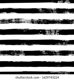 Grunge strips seamless pattern. Abstract texture hand drawn with a ink brush strokes. Vector Monochrome Scandinavian background in a simple style for print on textiles, paper, Wallpaper, t-shirts