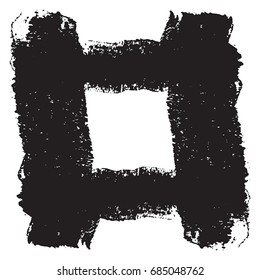 Grunge stroke creative frames. Distress line design elements collection. Dirty artistic template. EPS10 vector.