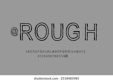 Grunge stroke font alphabet white   texture, capital letters. Dirty textured vector font Typography distress grunge brush paint vector