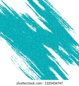 Grunge stroke with underlying pattern design