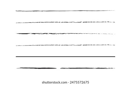 Grunge strokes and shapes, vector set