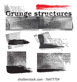 Grunge structure elements (vector)