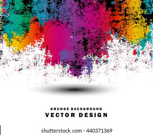Grunge style abstract color splash background.