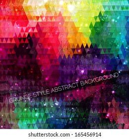 Grunge style abstract geometric background