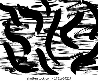 Grunge style. Abstract texture. Background. Brush pattern. White and black vector.