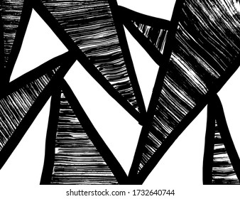 Grunge style. Abstract texture. Background. Brush pattern. White and black vector.