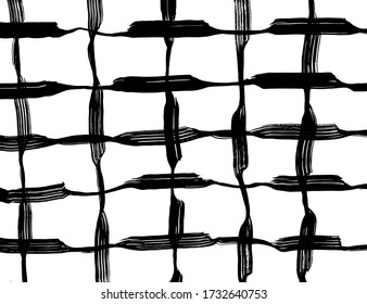 Grunge style. Abstract texture. Background. Brush pattern. White and black vector.