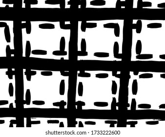 Grunge style. Abstract texture. Background. Brush pattern. White and black vector.