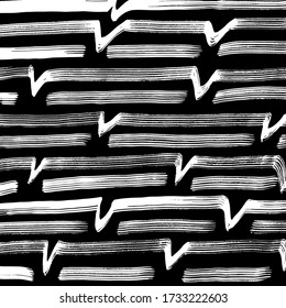 Grunge style. Abstract texture. Background. Brush pattern. White and black vector.