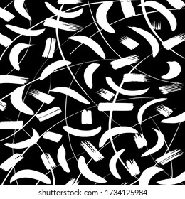 Grunge style. Abstract texture. Background. Brush pattern. White and black vector.