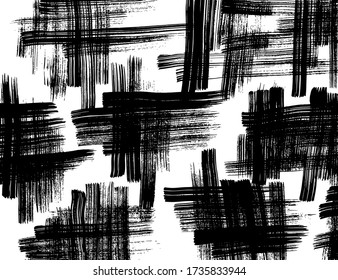 Estilo Grunge. Textura abstracta. Antecedentes. Patrón de pincel. Vector blanco y negro.