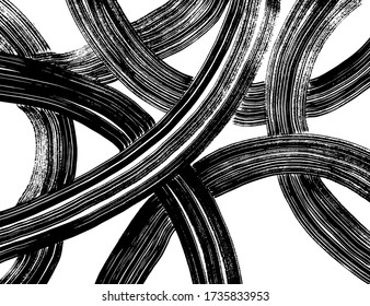Estilo Grunge. Textura abstracta. Antecedentes. Patrón de pincel. Vector blanco y negro.