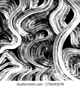 Grunge style. Abstract texture. Background. Brush pattern. White and black vector.