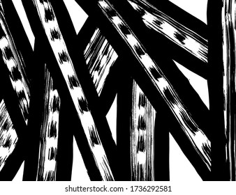Grunge style. Abstract texture. Background. Brush pattern. White and black vector.