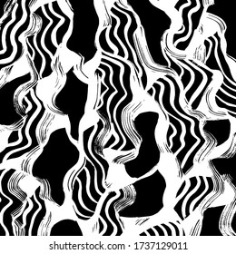 Grunge style. Abstract texture. Background. Brush pattern. White and black vector.