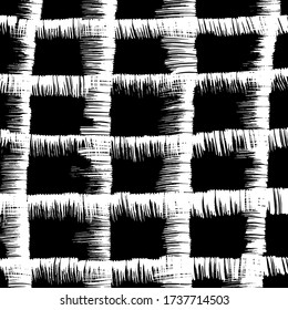 Grunge style. Abstract texture. Background. Brush pattern. White and black vector.