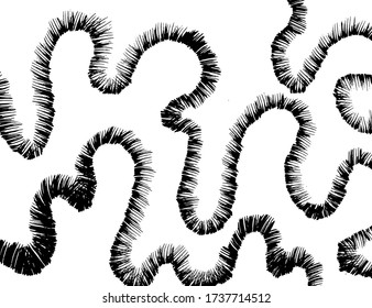 Estilo Grunge. Textura abstracta. Antecedentes. Patrón de pincel. Vector blanco y negro.