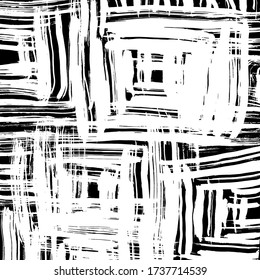 Estilo Grunge. Textura abstracta. Antecedentes. Patrón de pincel. Vector blanco y negro.