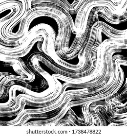 Grunge style. Abstract texture. Background. Brush pattern. White and black vector.