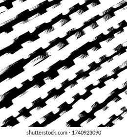 Grunge style. Abstract texture. Background. Brush pattern. White and black vector.