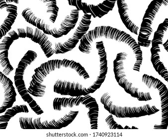 Grunge style. Abstract texture. Background. Brush pattern. White and black vector.