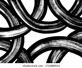 Grunge style. Abstract texture. Background. Brush pattern. White and black vector.