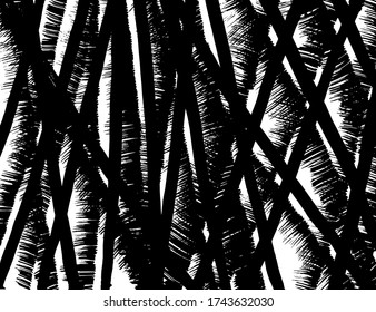 Grunge style. Abstract texture. Background. Brush pattern. White and black vector.