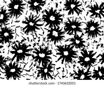 Estilo Grunge. Textura abstracta. Antecedentes. Patrón de pincel. Vector blanco y negro.