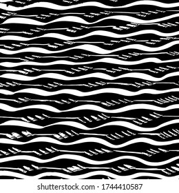Grunge style. Abstract texture. Background. Brush pattern. White and black vector.