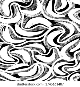 Grunge style. Abstract texture. Background. Brush pattern. White and black vector.