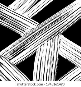 Grunge style. Abstract texture. Background. Brush pattern. White and black vector.