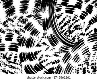 Grunge style. Abstract texture. Background. Brush pattern. White and black vector.