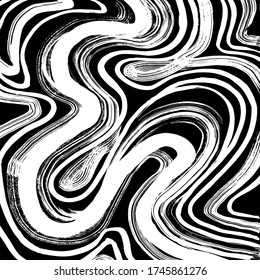 Grunge style. Abstract texture. Background. Brush pattern. White and black vector.