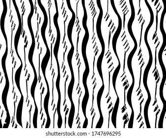 Estilo Grunge. Textura abstracta. Antecedentes. Patrón de pincel. Vector blanco y negro.