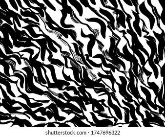 Grunge style. Abstract texture. Background. Brush pattern. White and black vector.