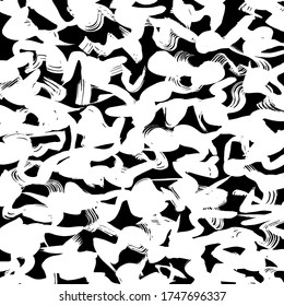 Estilo Grunge. Textura abstracta. Antecedentes. Patrón de pincel. Vector blanco y negro.