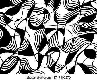 Grunge style. Abstract texture. Background. Brush pattern. White and black vector.