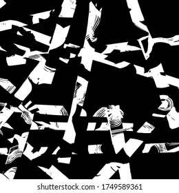 Grunge style. Abstract texture. Background. Brush pattern. White and black vector.