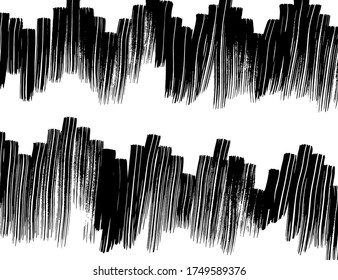 Grunge style. Abstract texture. Background. Brush pattern. White and black vector.