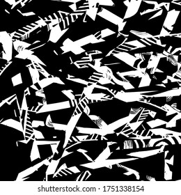 Grunge style. Abstract texture. Background. Brush pattern. White and black vector.