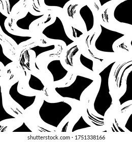 Grunge style. Abstract texture. Background. Brush pattern. White and black vector.